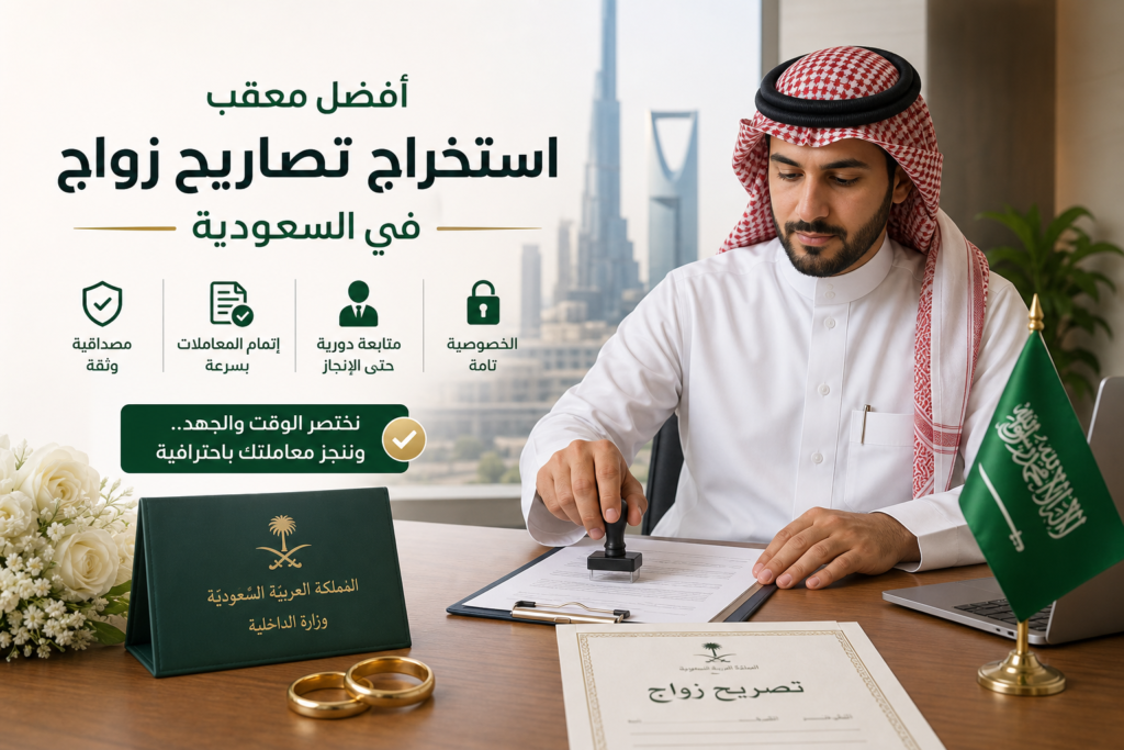 أفضل معقب استخراج تصاريح زواج illustration