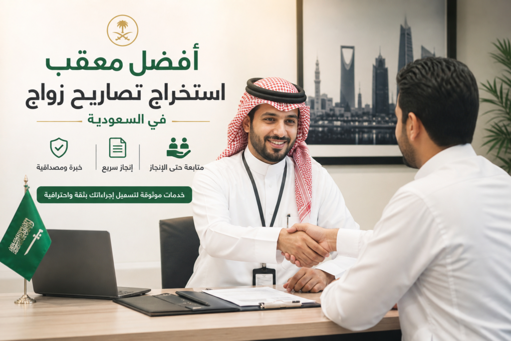 أفضل معقب استخراج تصاريح زواج في السعودية —