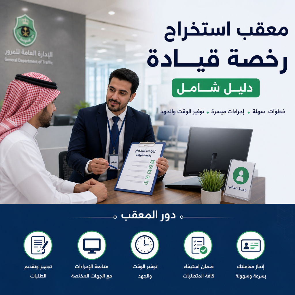 معقب استخراج رخصة قيادة illustration