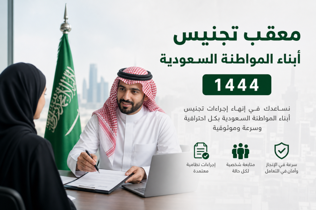 معقب تجنيس أبناء المواطنة السعودية 1444 illustration