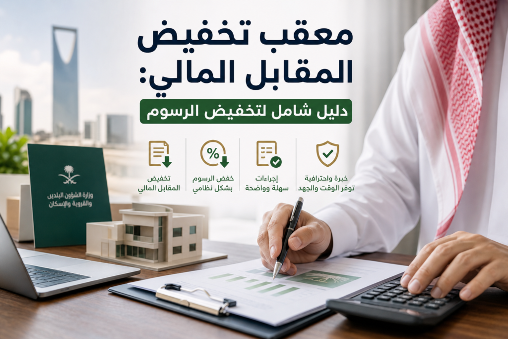 معقب تخفيض المقابل المالي illustration
