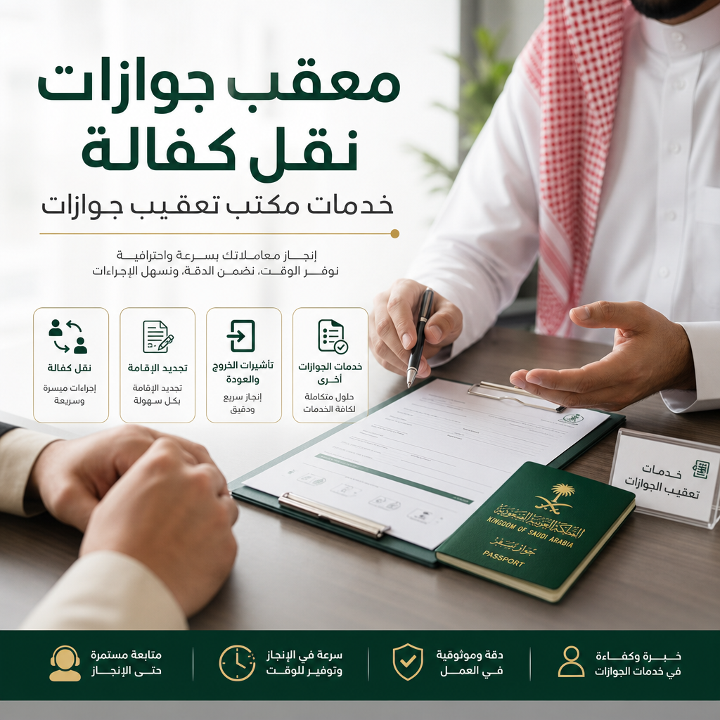 معقب جوازات نقل كفالة illustration