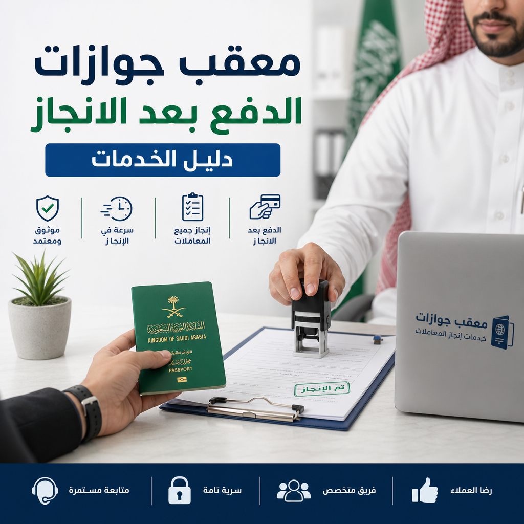 معقب جوازات الدفع بعد الانجاز illustration