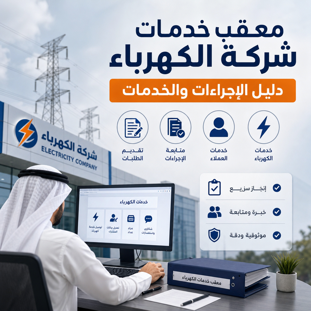 معقب خدمات شركة الكهرباء illustration