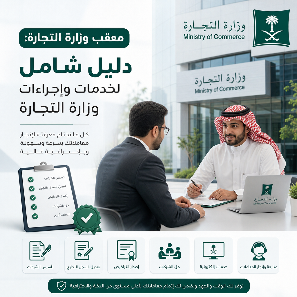 خدمات وإجراءات وزارة التجارة في السعودية