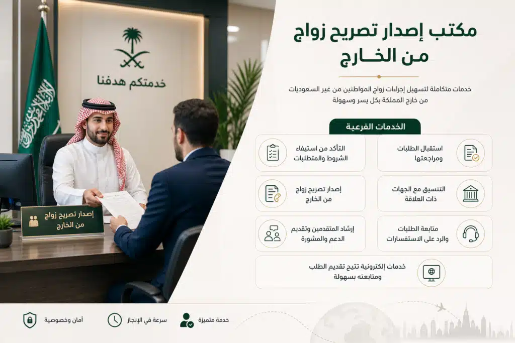 Additional Illustration of مكتب إصدار تصريح زواج من الخارج والخدمات الفرعية