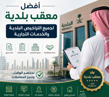 Illustration of أفضل معقب بلدية لجميع التراخيص البلدية والخدمات التجارية