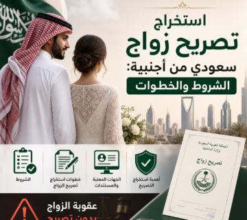 استخراج تصريح زواج سعودي من أجنبية​ illustration for استخراج تصريح زواج سعو