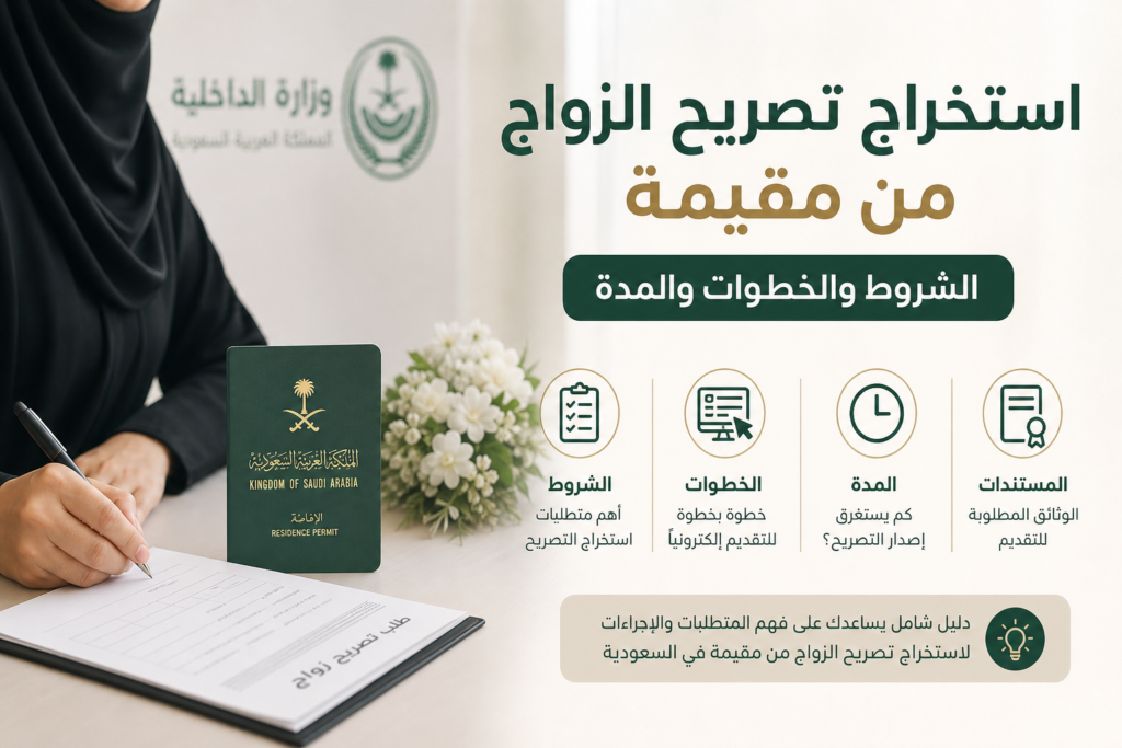 استخراج تصريح الزواج من مقيمة استخراج تصريح الزواج من مقيمة