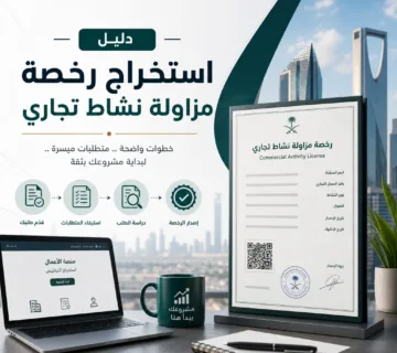 Illustration of دليل استخراج رخصة مزاولة نشاط تجاري