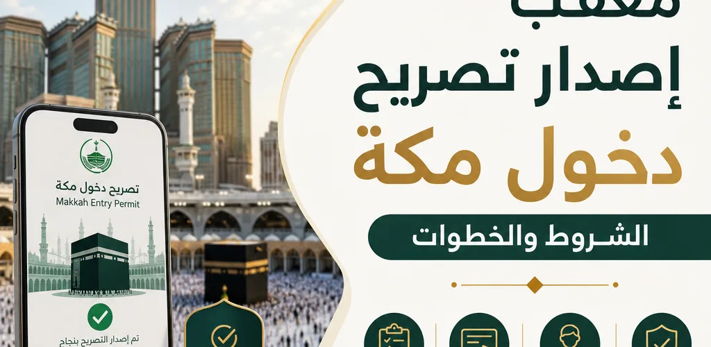 إصدار تصريح دخول مكة​ illustration for معقب إصدار تصريح دخول مكة: الشروط وال