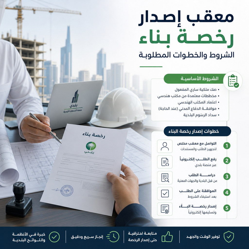 إصدار رخصة بناء إصدار رخصة بناء