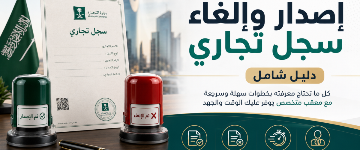 اصدار وإلغاء سجل تجارى illustration for معقب إصدار وإلغاء سجل تجاري دليل شام
