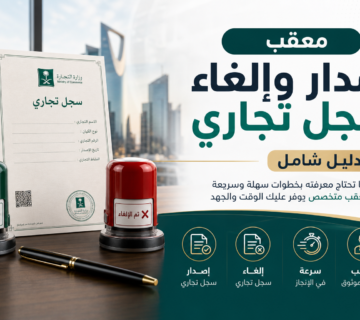 اصدار وإلغاء سجل تجارى illustration for معقب إصدار وإلغاء سجل تجاري دليل شام