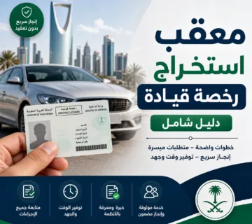 Illustration of معقب استخراج رخصة قيادة دليل شامل