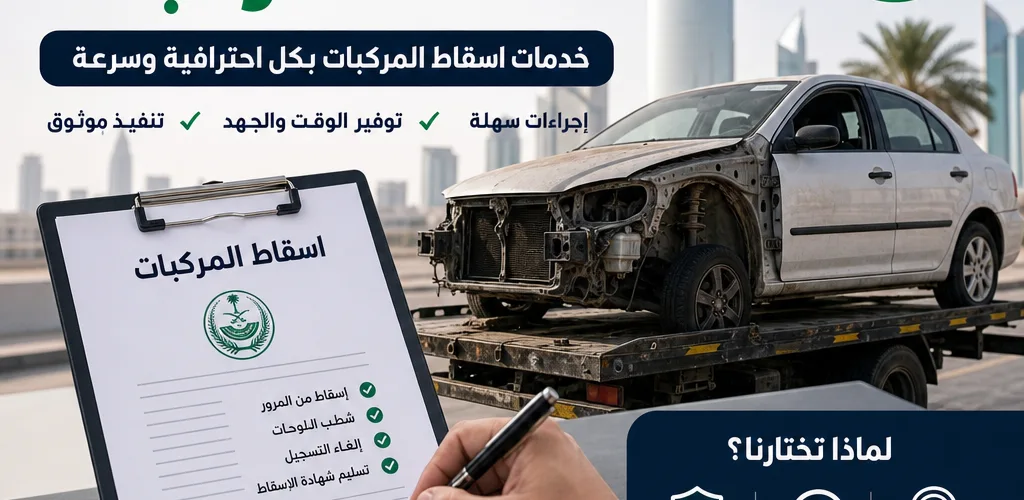 Illustration of معقب اسقاط المركبات وخدمات اسقاط المركبات