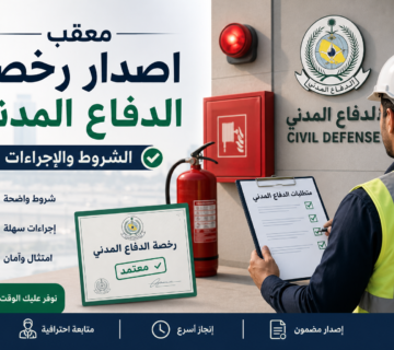معقب إصدار رخصة الدفاع المدني Illustration of معقب اصدار رخصة الدفاع المدني الشروط والإجراءات