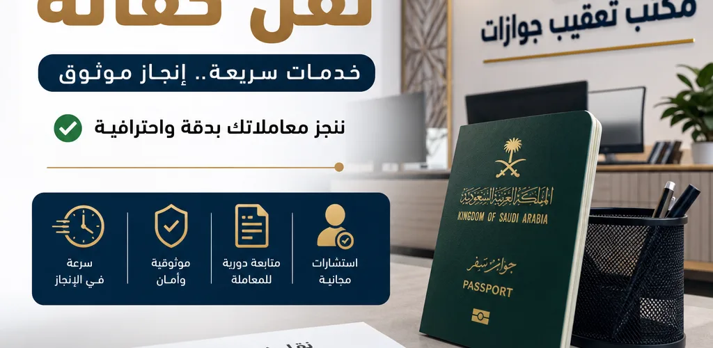 Illustration of معقب جوازات نقل كفالة وخدمات مكتب تعقيب جوازات