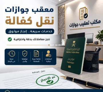 Illustration of معقب جوازات نقل كفالة وخدمات مكتب تعقيب جوازات