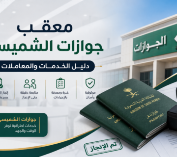 Illustration of معقب جوازات الشميسي: دليل الخدمات والمعاملات