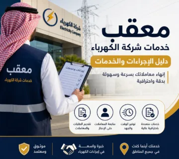 Illustration of معقب خدمات شركة الكهرباء: دليل الإجراءات والخدمات