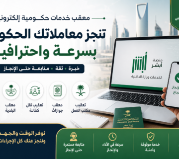 معقب خدمات حكومية الكترونية illustration for معقب خدمات حكومية إلكترونية لل
