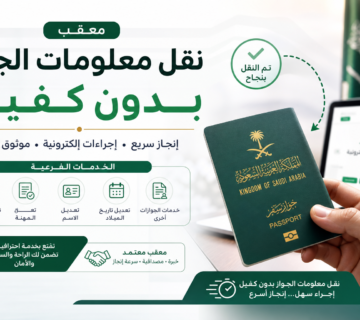 Illustration of معقب نقل معلومات الجواز بدون كفيل والخدمات الفرعية