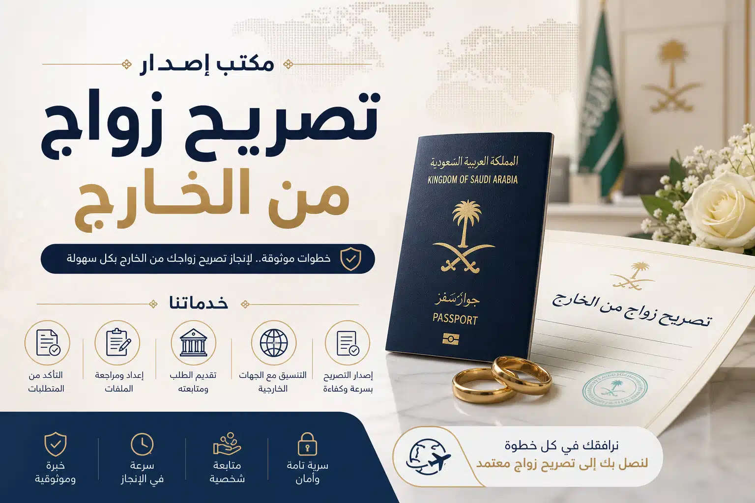 Illustration of مكتب إصدار تصريح زواج من الخارج والخدمات الفرعية