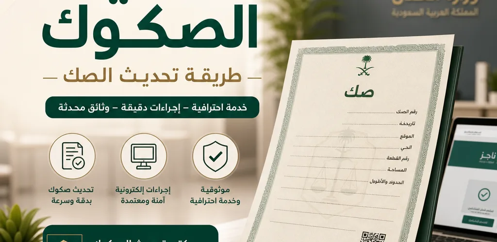 Illustration of مكتب تحديث الصكوك وطريقة تحديث الصك