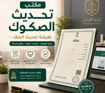 Illustration of مكتب تحديث الصكوك وطريقة تحديث الصك