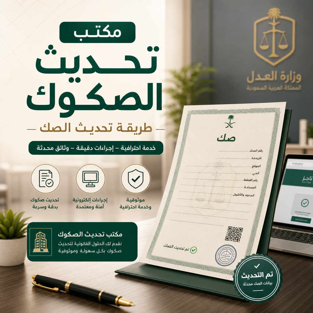 Illustration of مكتب تحديث الصكوك وطريقة تحديث الصك