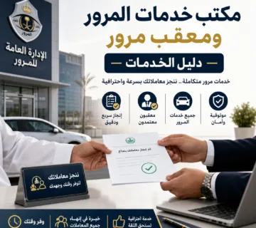 Illustration of مكتب خدمات المرور ومعقب مرور: دليل الخدمات